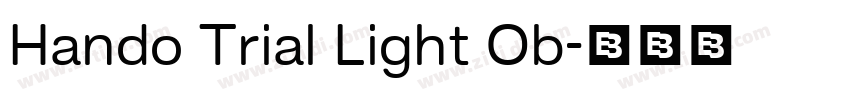 Hando Trial Light Ob字体转换